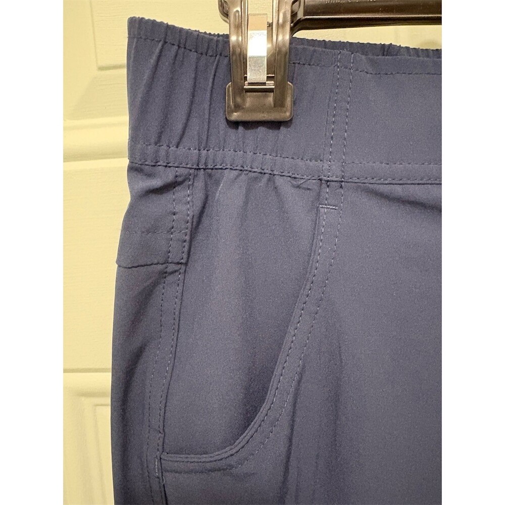Eddie Bauer Traveler Pants Womens Size M Navy Blue Pull-On Stretch - Picture 2 of 8